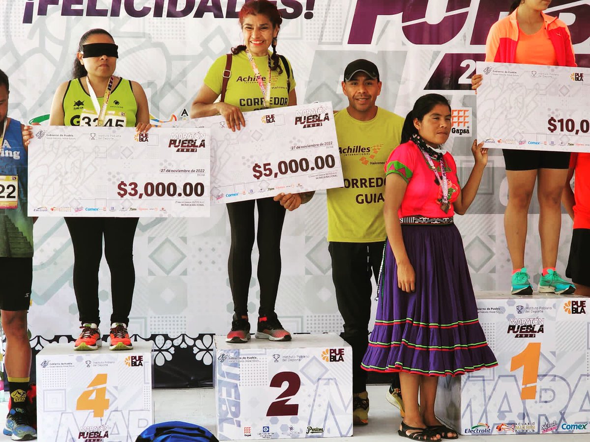 Palmira Cárdenas: Segundo lugar de 21k del #MaratonPuebla2022 en categoría #discapacidadvisual, guiada por Gustavo Cruz.
#AchillesMexico #AchillesMx #GoAchilles