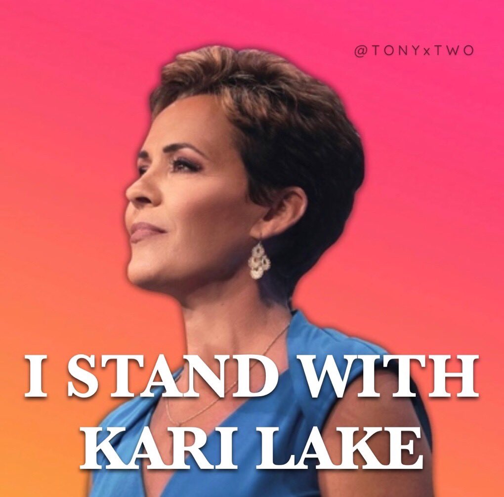 JustLadyDAgain's tweet photo. STILL 
#IStandWithKariLake
#StandWithKari
#IStandWithKari https://t.co/UVVCInJJmU