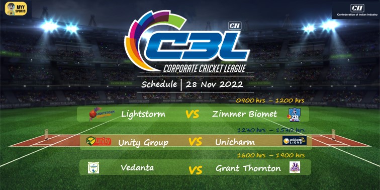 cii4nr's tweet photo. The first day of the event is packed with 3 back-to-back matches that offer some exciting corporate action on grounds. 
Watch it live on the MyySports App or CII Youtube: ➡️[https://t.co/V2h5R9euzZ ]

#sportstech #teambuiliding #CIIsports #CIIDelhi #CII4NR

@FollowCII @CIIEvents https://t.co/6Ds4V6yeoS