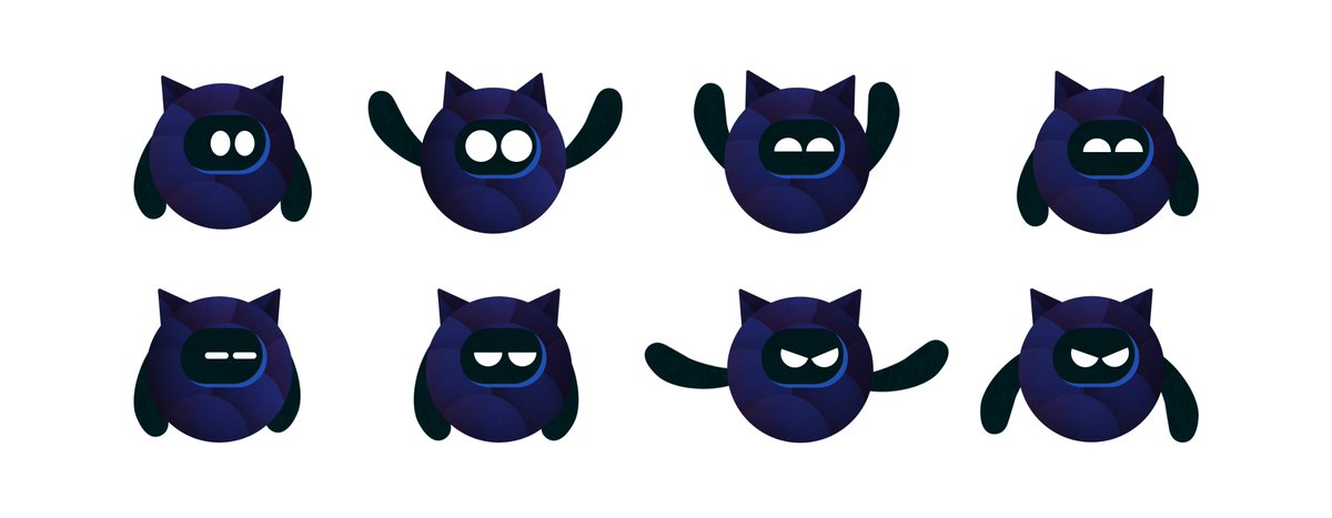 Here are some of the dialogue expressions for Nem, the NPC! #Photoshop #gamedev