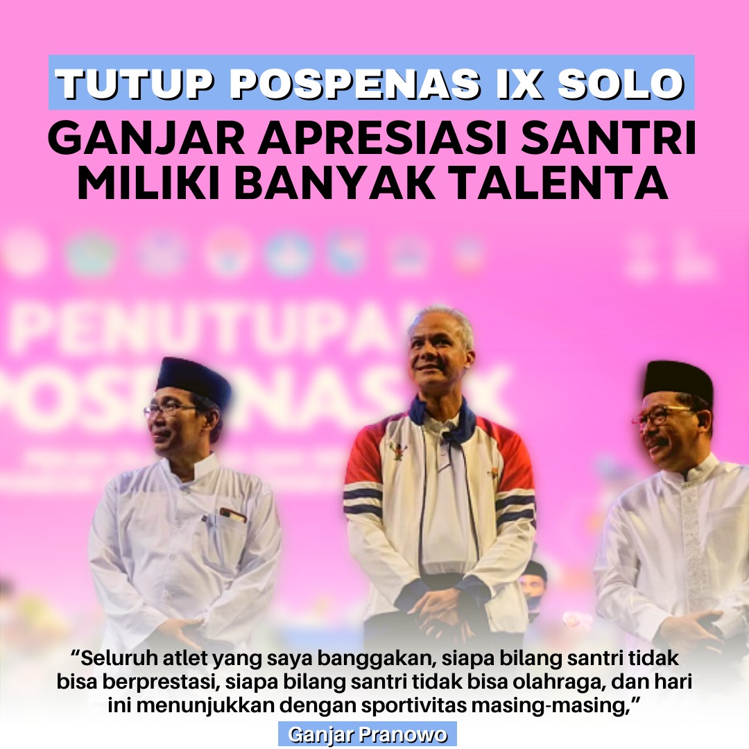ayamhitamv's tweet photo. Ganjar sosok yang perhatian pada kaum santri dan menganggap santri bisa berprestasi dibidang apapun.

#PrankGBK | #SiBiruBiru | #jodohditanganantono | Nia Ramadhani | Pidi Baiq | Spanyol | Shopee-ku | Maroko | Kapolres | Relawan https://t.co/oMZGLRQvrW
