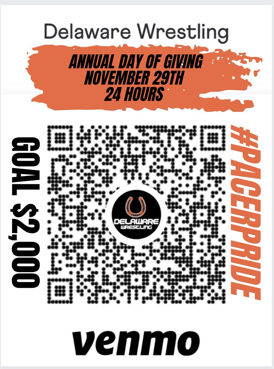 Giving Tuesday right around the corner! Goal=$2000  Venmo @pacermatbackers740