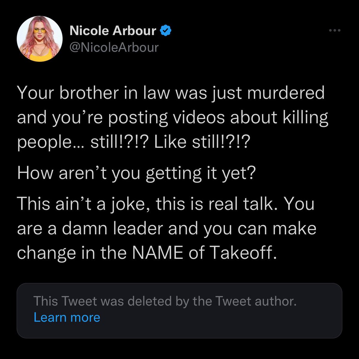 wegooupp's tweet photo. Nicole got Cardi good, that she had to delete her tweet https://t.co/VgViVtacjK
