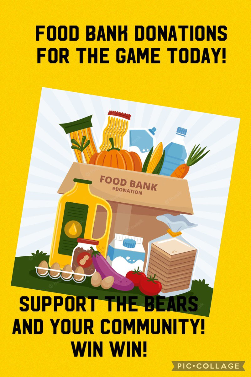 Reminder to bring Food Banks Donations