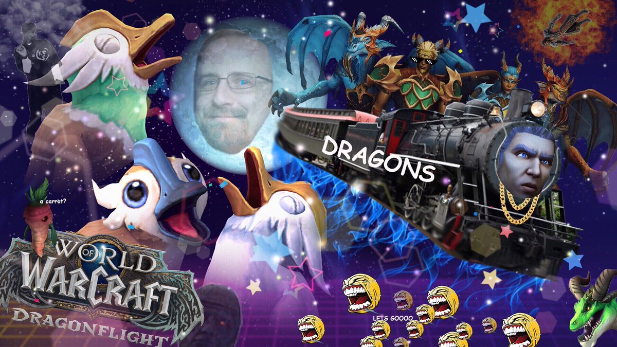 I WAS WORRIED NOBODY WOULD MAKE A NEW HYPE TRAIN PIC SO I TOOK THE MATTER INTO MINE OWN HANDS. ENJOY #WARCRAFT TWITTER! 

#Dragonflight #WorldofWarcraft #OneMoreDay