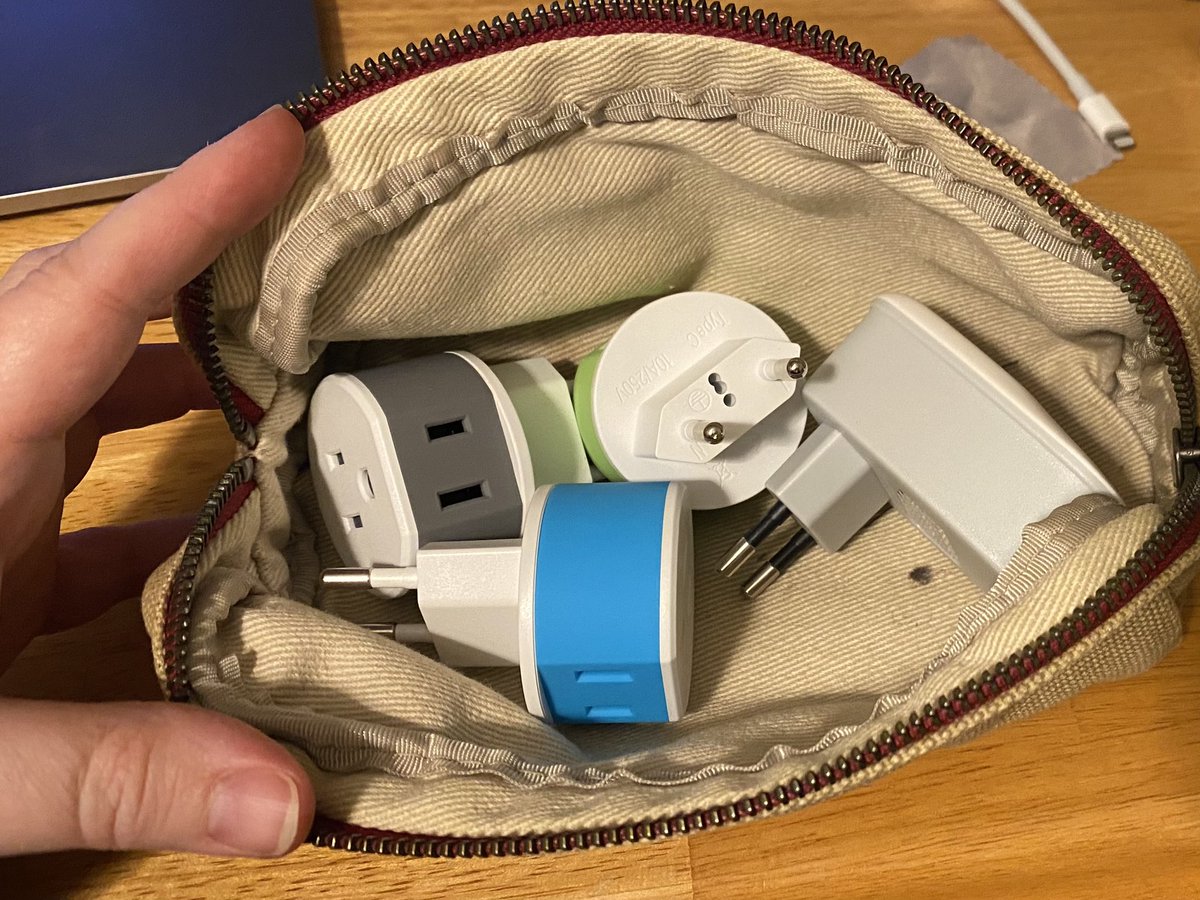 tateellen's tweet photo. Found my adapters for the trip to Denmark! I can’t believe it’s just 3.5 weeks away. 🇩🇰💥🎄 
(Yes, my cute little canvas bag even has my name on it, courtesy of the @Tate gallery) #findjoyineachday https://t.co/KpwGGrvCnl