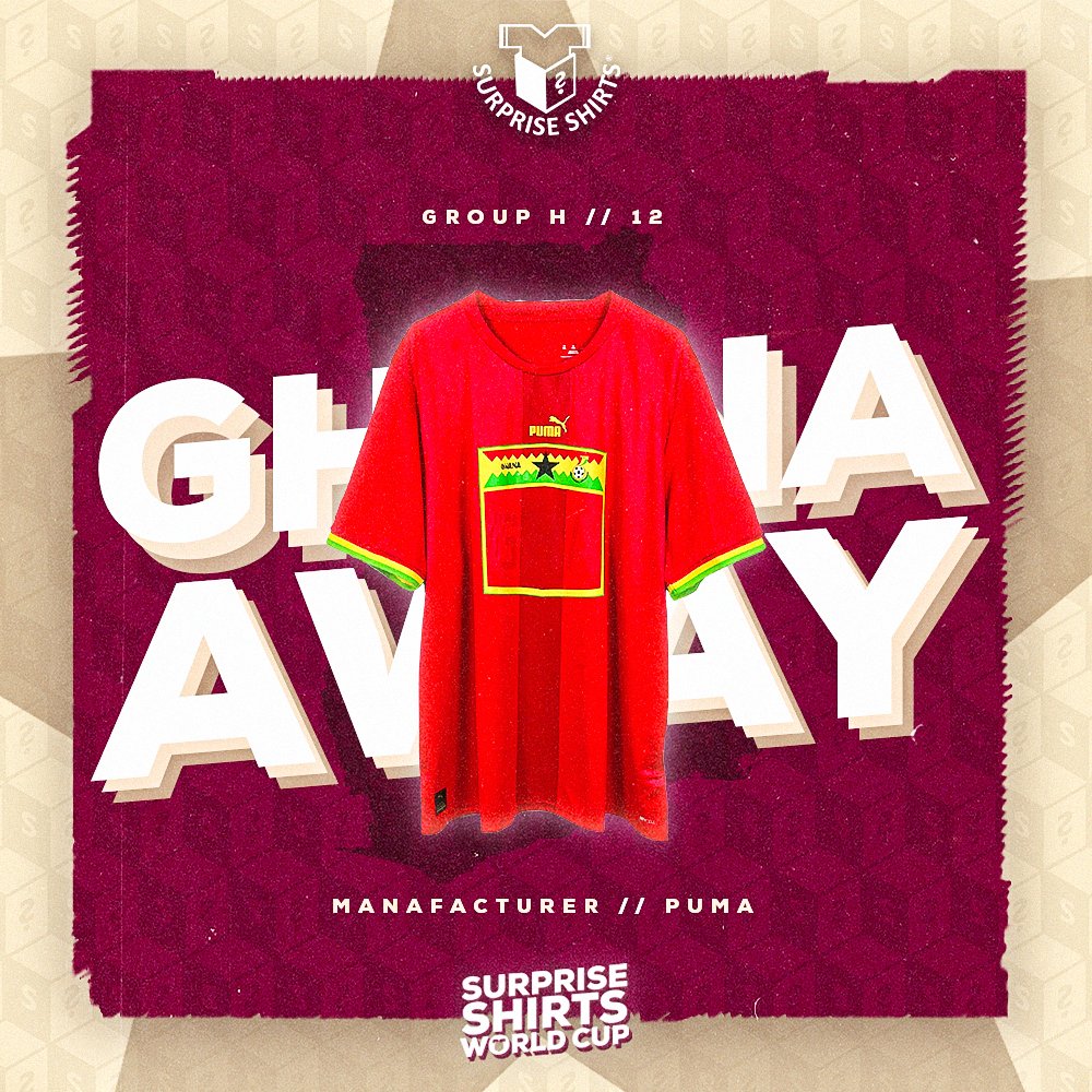 Surprise Shirts (@surpriseshirts) on Twitter photo SURPRISESHIRTS.CO.UK WORLD CUP! ๐๐
DAY 12 - GHANA ๐ฌ๐ญ
The Ghana Black Stars! We've got one of these beauties to giveaway... ๐ฅ
๐ How to enter
โป๏ธ Retweet
โ
Follow <a href="/SurpriseShirts/">Surprise Shirts</a>
๐ฌ Comment your size
Thatโs it! Good luck ๐ค๐ปโฝ๏ธ SURPRISESHIRTS.CO.UK WORLD CUP! ๐๐
DAY 12 - GHANA ๐ฌ๐ญ
The Ghana Black Stars! We've got one of these beauties to giveaway... ๐ฅ
๐ How to enter
โป๏ธ Retweet
โ
Follow <a href="/SurpriseShirts/">Surprise Shirts</a>
๐ฌ Comment your size
Thatโs it! Good luck ๐ค๐ปโฝ๏ธ