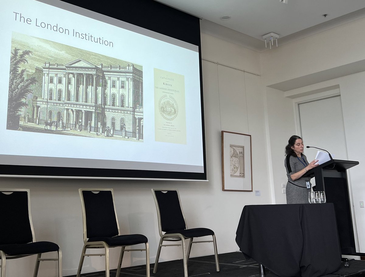 cfwriter's tweet photo. Karen Attar - Curator of Rare Books and University Art, University of London (and currently on secondment as Senior Librarian, Rare Books @statelibrarynsw) - on “Owners Writing in Books” ✍️ 📚 #BSANZ22 https://t.co/62JfwWV8nP