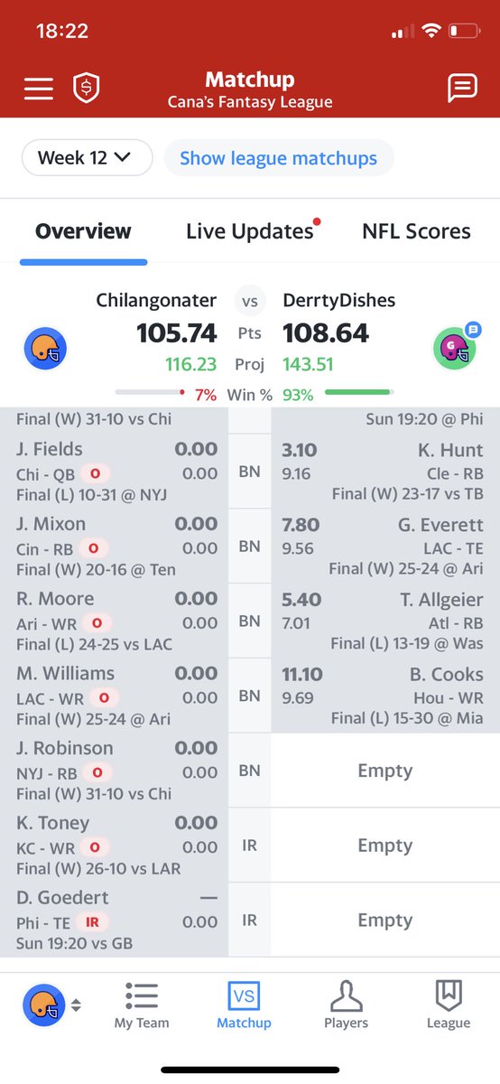 ⁦<a href="/FieldYates/">Field Yates</a>⁩ my bench right now 🙏🏻#mondaynightmiracle