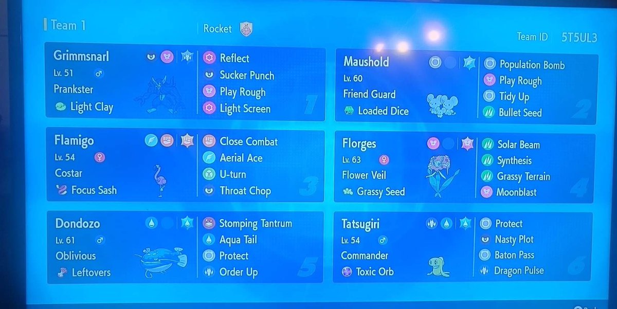 AbominableZombi's tweet photo. Rental Team code. Costar Flamigo with Dondozo tastugiri. Let me know what you think if you use it.
Rental Code: 5T5UL3
#PokemonScarletViolet #battlestadium #Pokemon https://t.co/471I41iV9U