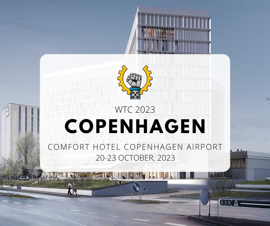 wmh_wtc's tweet photo. WTC Committee is excited to announce the confirmed dates and location for #WTC2023!

Comfort Hotel Copenhagen Airport
Ellehammersvej 18, 2770 Kastrup, Denmark
20-23 October, 2023

Hope to see everyone there! https://t.co/sFvHpn1utu