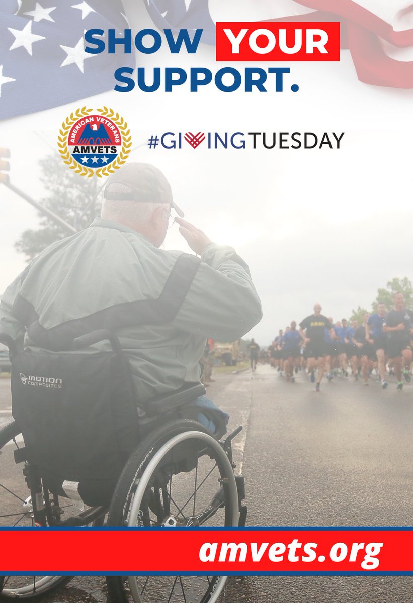 AMVETSHQ's tweet image. Whether through services, advocacy, or philanthropy, AMVETS is committed daily to the betterment of our veterans and their families.

This #GivingTuesday, consider making a gift to let veterans know how much you care and appreciate their service: amvets.org/support