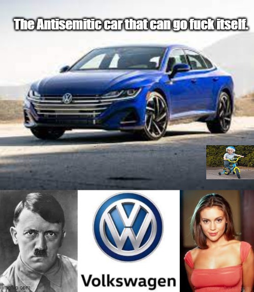 FkJoeByeDone's tweet photo. #AlyssaMilano is a #fool for getting this #antisemic #vehicle. #Volkswagen is #RACIST. #AdolfHitler #Nazis #Nazi #ConcentrationCamps #DeathCamps #Holocaust #WhosTheBoss #WhosTheRacist #StopTheFetalHolocaust #AbortionHolocaust #BabyLivesMatter #AlyssaMilanoSucks #FJB #JoeBiden https://t.co/JCWXDZykYd