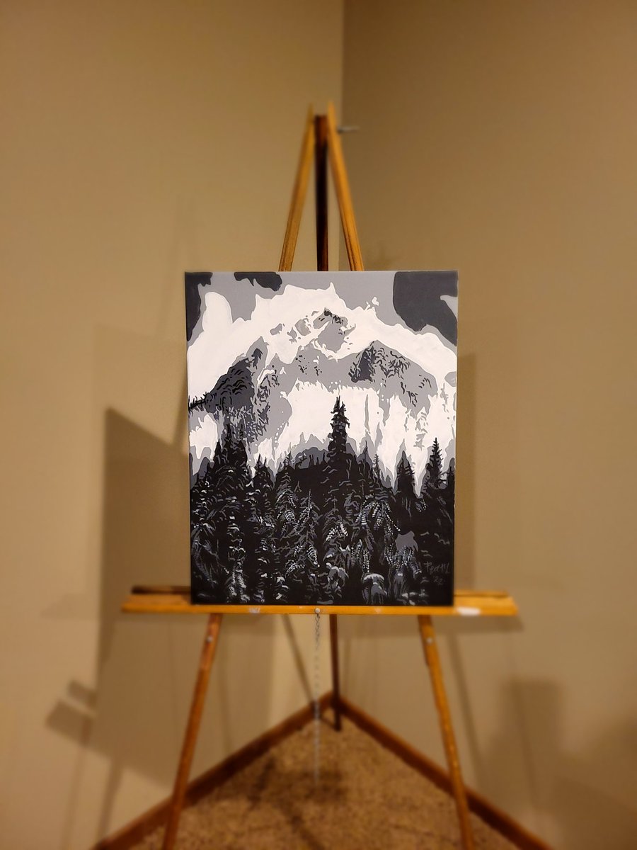 oyster_art's tweet photo. The Beauty of it All 16x20 acrylic canvas #painting #art #mountains #highSky #freshAir #forest #wildLife #beauiful This piece is #available https://t.co/acrSPikG4n