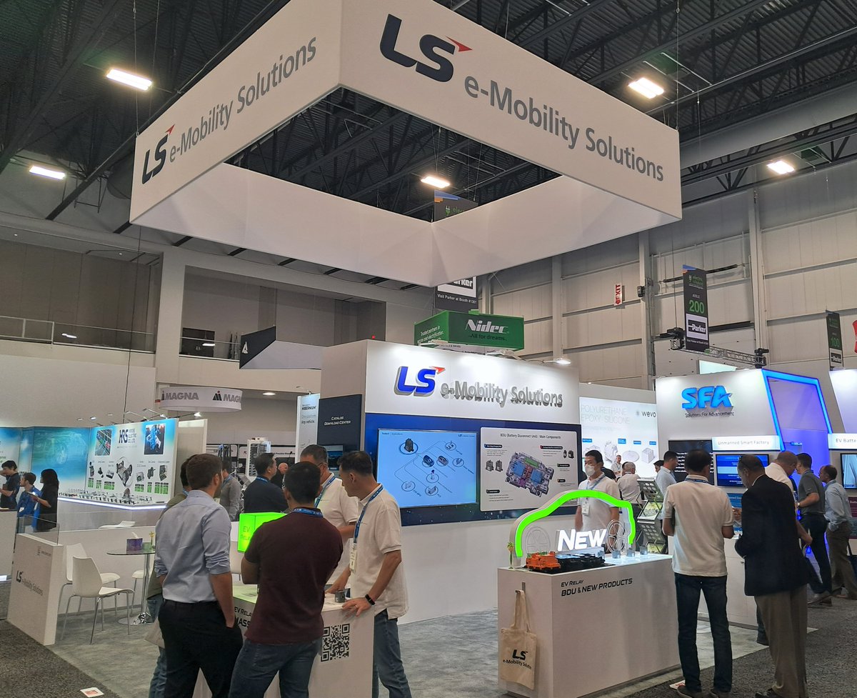 LS_eMS's tweet photo. From September 13 to 15, 2022, LS e-MS participated in The Battery Show North America 2022 in Detroit Michigan. At this event, we displayed high-quality EV Relay and Battery Disconnect Unit.:)

#Battery #Batteryshow #B2B #Electircity #particiaption #NorthAmerica #electricvehicles https://t.co/JpJnwtiUWl