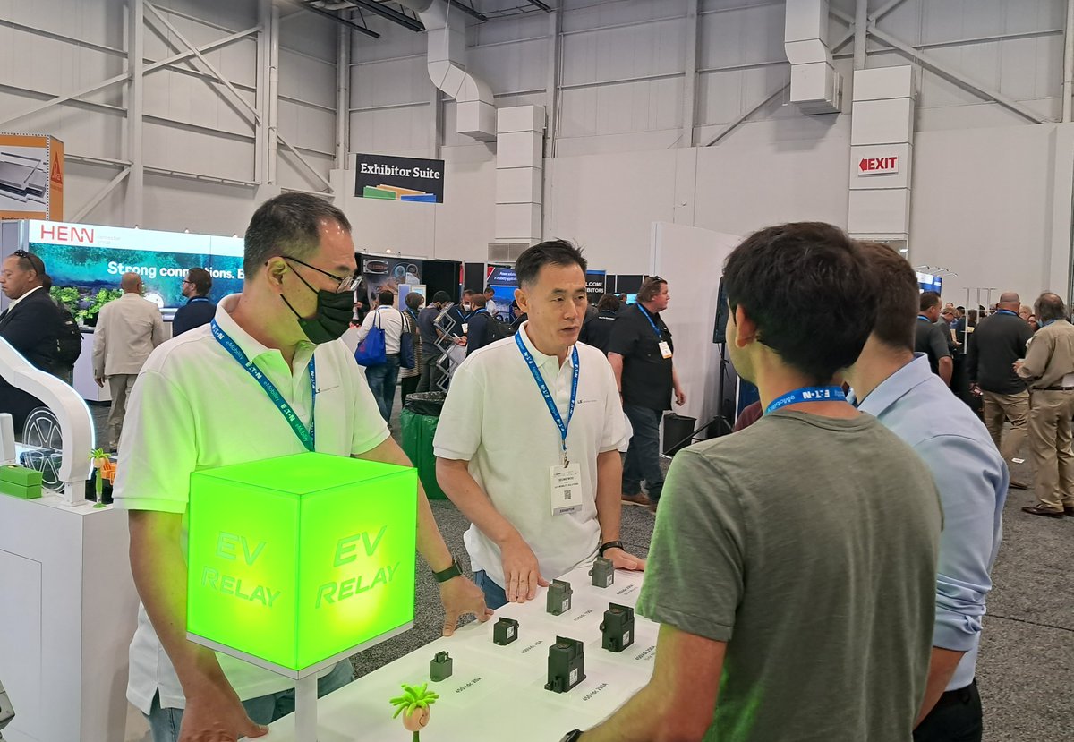 LS_eMS's tweet photo. From September 13 to 15, 2022, LS e-MS participated in The Battery Show North America 2022 in Detroit Michigan. At this event, we displayed high-quality EV Relay and Battery Disconnect Unit.:)

#Battery #Batteryshow #B2B #Electircity #particiaption #NorthAmerica #electricvehicles https://t.co/JpJnwtiUWl