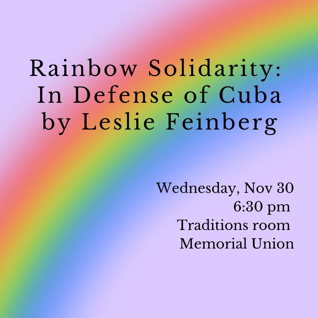 sslnorman's tweet photo. This week we're gonna be reading pages 45-77 of Rainbow Solidarity! We'll be covering the response to the AIDS Crisis as well as popular education. Reading is not required. Hope to see you there! https://t.co/IK5M9Bydns