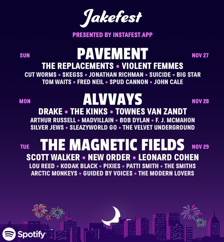 would any of you guys like to come to jakefest ?