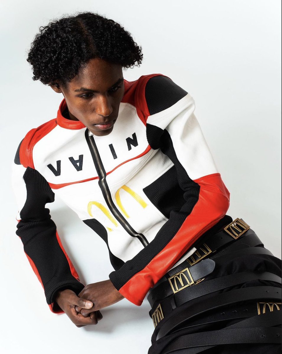 StreetFashion01's tweet photo. VAIN x McDonald’s - a collection made from up-cycled McDonald’s Workwear (2022) https://t.co/Vv1Jh0sEqZ