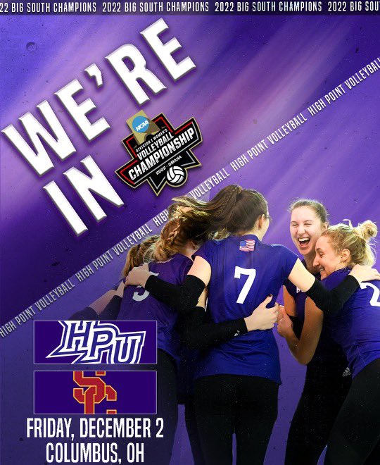 HPUVB's tweet photo. THE BRACKET IS OUT!!😝

We’re headed to Columbus, Ohio to take on No. 6 seed USC

#GoHPU https://t.co/PvlrSAL1y8