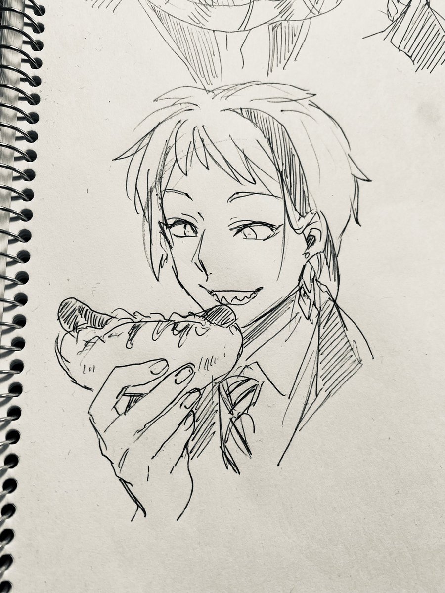 朝の一発描き
でっかいホットドッグ🌭 