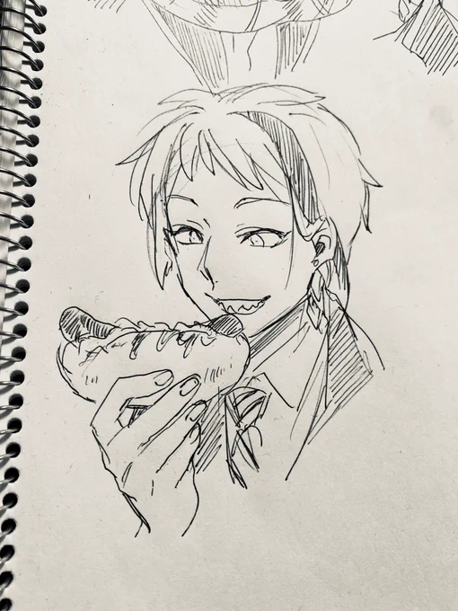 朝の一発描き
でっかいホットドッグ🌭 