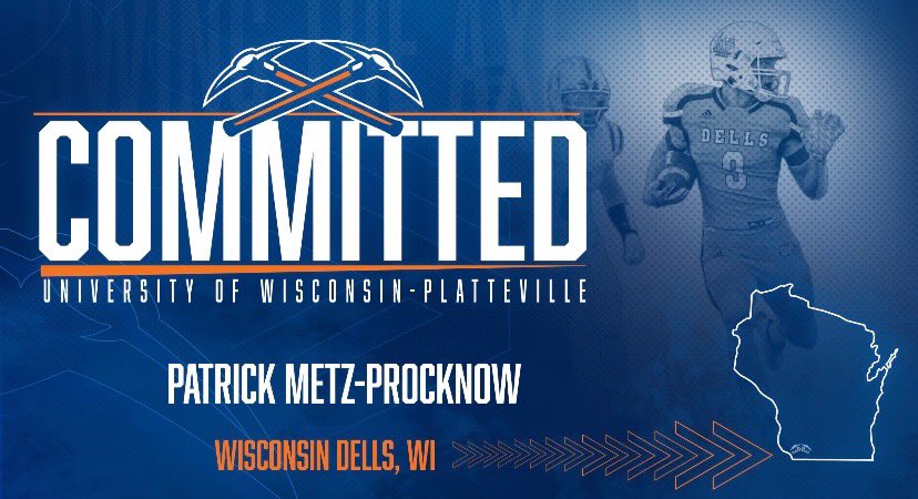 dellsmetz9's tweet photo. Excited to announce my commitment!!!
Thank You WD Football and @MikeJanke09.
Thank You @UWPlattFootball @Ryan_Munz @CoachSheehan12 @RieseDraft 
TIME TO SWING THE AXE ⛏️ https://t.co/mUyuokxCQd