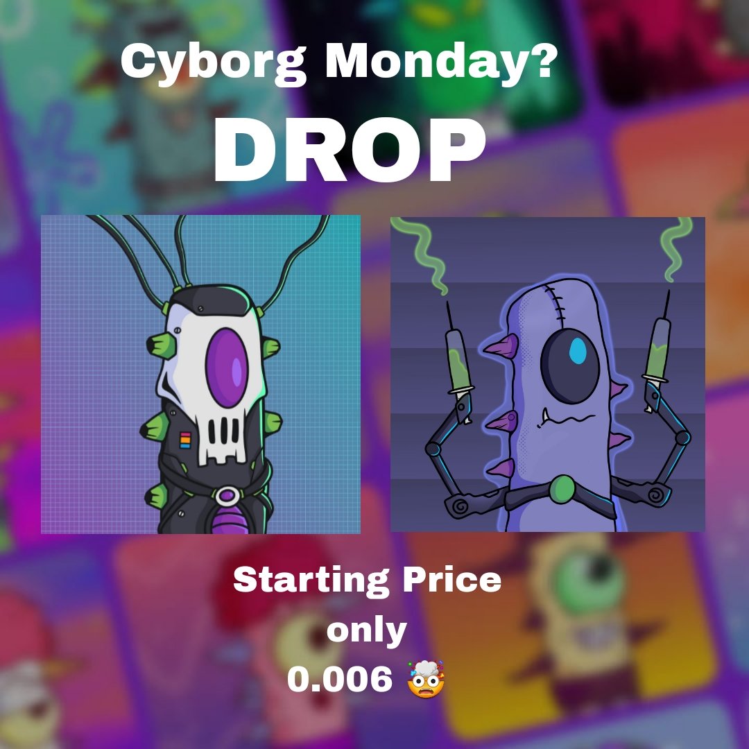 #NFTs #NFTgang 

🤯😱 Cyborg Monday? Starting NOW for 20 Hrs AUCTION this amazing 
Cyborg and Robot 🛸🌵 🚀 

Let see who's talking them HOME 🙈

CYBORG 🌵🛸🌵

opensea.io/assets/matic/0…

SCIENCE ROBOT 🌵🛸🌵

opensea.io/assets/matic/0…