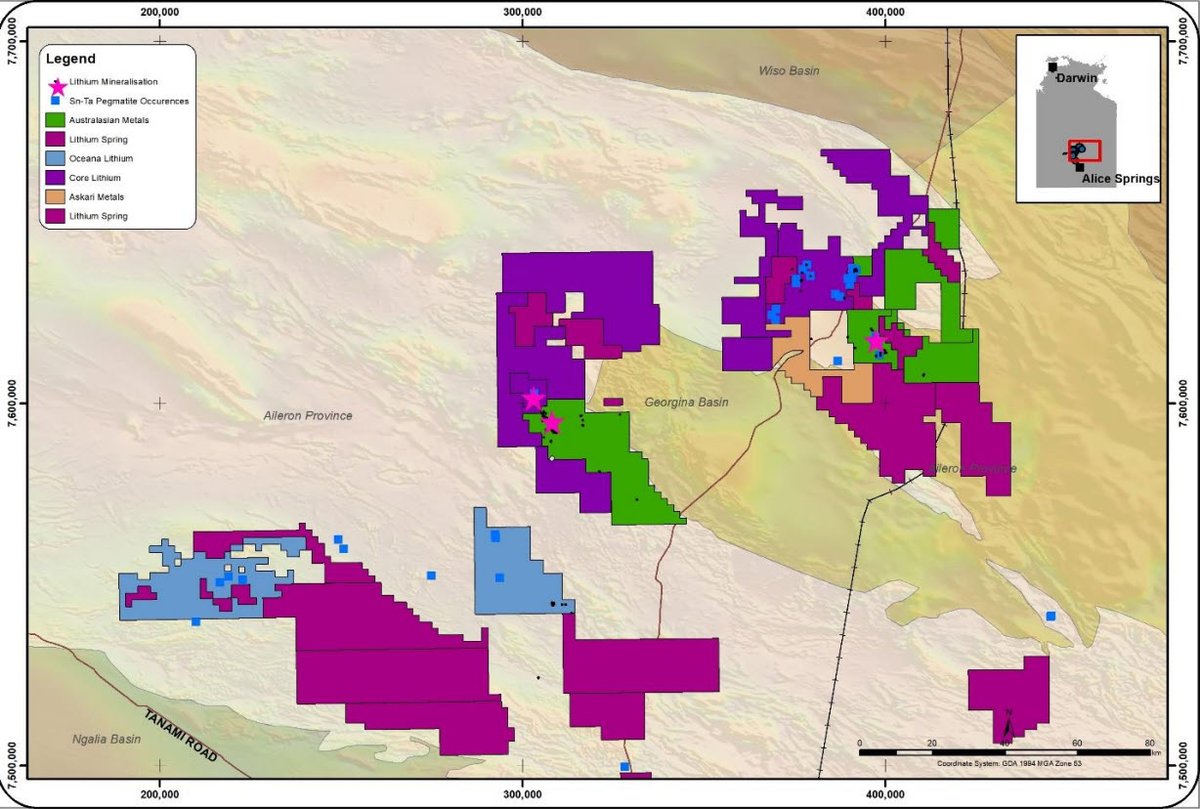 A8G_ASX's tweet photo. Research consortium formed in North Arunta Pegmatite district, co-funded by @CoreLithium, @Oceanalithium, Askari Minerals, &amp; Lithium Spring.

Our Mt Peake #Lithium project's MMP has been approved for diamond drilling to test a well-defined target.

📃https://t.co/hS1xgUHnfm $A8G https://t.co/3NMaxpDvmH