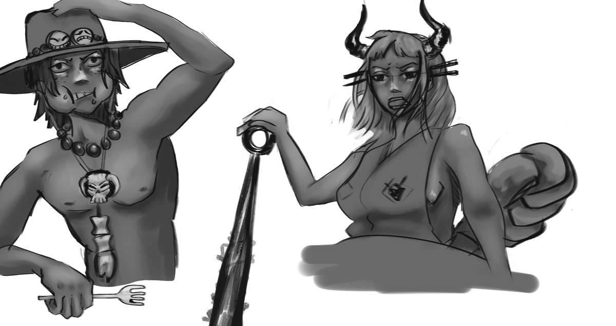 drewelryy's tweet photo. some sketches of yamato and ace https://t.co/a9b5PZNlCX