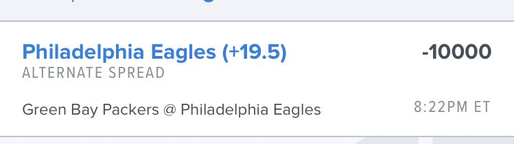 onlysandro's tweet photo. #ComfySweats bet of the night.
PHL +19.5 -10000 https://t.co/lX42H8tTKt