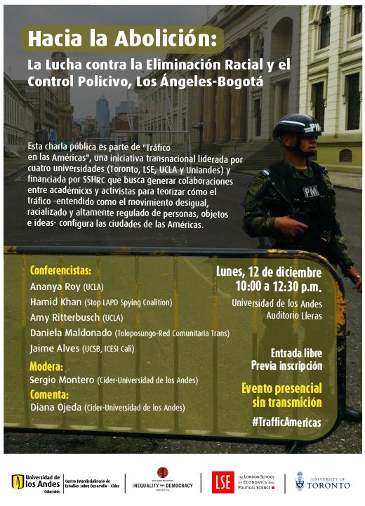 redcomunitariat's tweet photo. Trabajamos por la abolición de sistemas de estado que oprimen, que violan, que desaparecen, que matan, como, por ejemplo, la @PoliciaColombia . Hablar de abolicion es abolir el estado opresor, militar, racista, policial y carcelario.
Nos vemos el 12 de diciembre #TrafficAmericas https://t.co/BH1t18iz6j