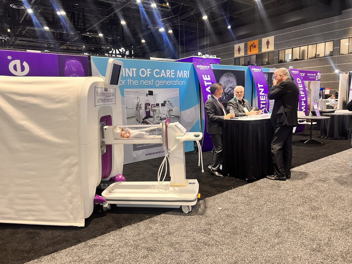davidbarronpsm's tweet photo. We had a great start at #RSNA22 show! We look forward to showcasing Embrace Neonatal MRI System from Aspect Imaging! This is the first system designed specifically for babies in the Neonatal NICU. Stop by and say hello! We are located in South Hall, Level 3 Booth 3105! #rsna22 https://t.co/J7NvEwRKzQ