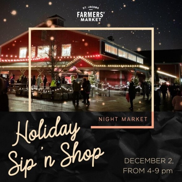 BotanicalProp's tweet image. Holiday Sip 'n Shop
Friday @stjacobsmarket is a truly annual magical event -"Night Market"takes place 4 til 9. Cozy up to the fire while listening to talented local artists. Shop, drink, laugh!
Remember we are now on the 2nd floor-Main Market Building!
#stjacobsrocks @ExploreWR