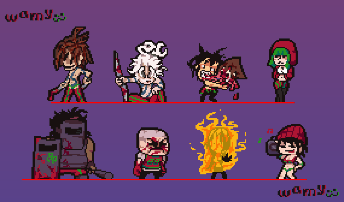 wamyremy's tweet photo. "Just in time for harvestin'!"

More crazies inspired by the Infinity Franchise in LISA: The Pointless, a fangame of LISA: The Painful. Thank you for your support! There will be more coming soon! <3

#pixelart #lisathepainful #lisathepointless #wamyremyart https://t.co/90pZGjxfE7