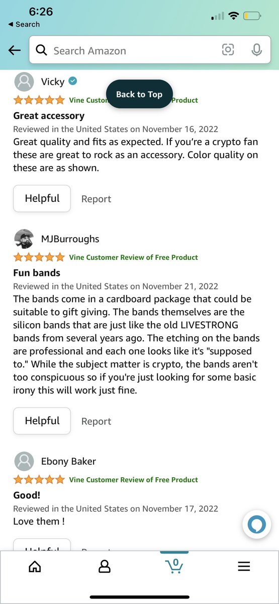 cryptobands_'s tweet photo. Loving our reviews! Thanks for the support! #CryptoBands 🚀#AmazonVineProgram ✅ https://t.co/1eZm7RnI3p