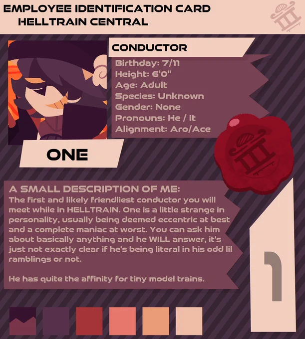 one of four of helltrain's conductors, fittingly named 'One' HBJDK 