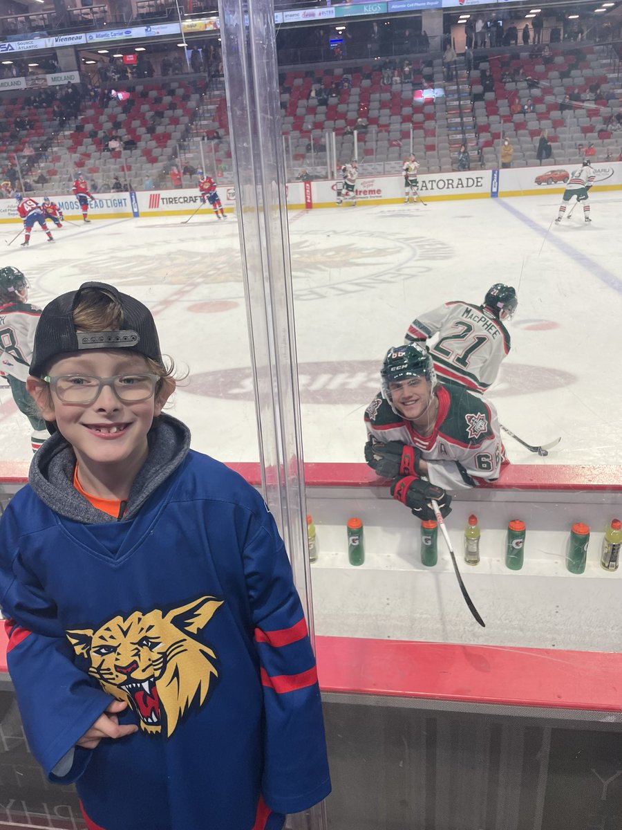 Thanks <a href="/heureux_zachary/">Zachary L’Heureux</a> for taking the time to take a pic with Nate! He was so happy to see you again! You definitely made his night. <a href="/HFXMooseheads/">Halifax Mooseheads</a> <a href="/monctonwildcats/">Moncton Wildcats</a>