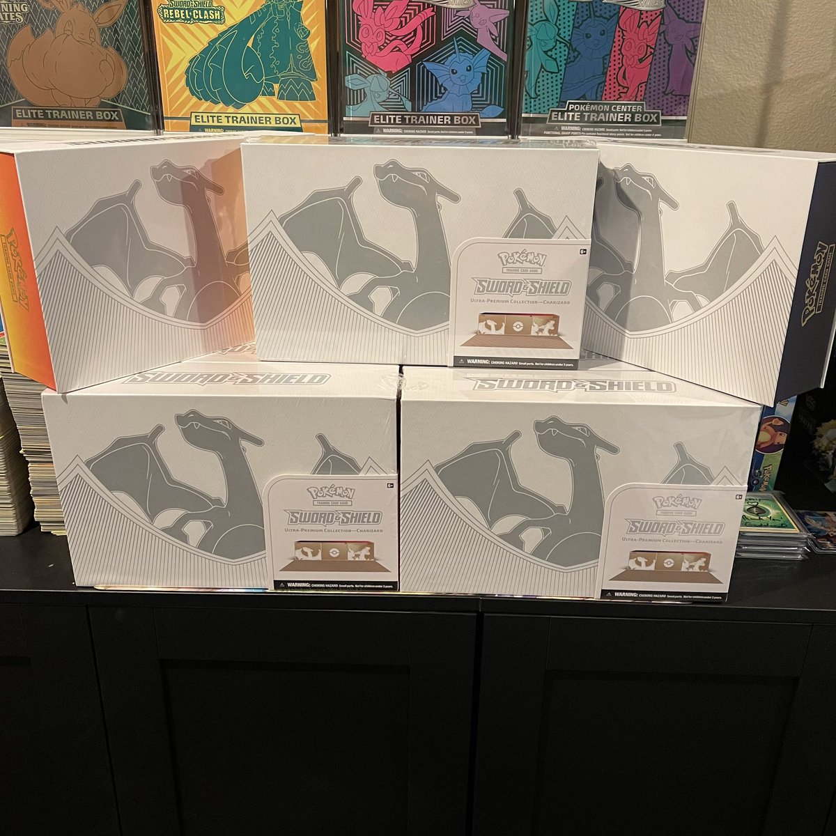 guddonof's tweet photo. Charizard UPCs on sale everywhere for $90! This ain’t no Celebrations UPC… Happy Hoarding Y’all! #charizardupc #overprinted #pokemoncards #pokemontcg #charizard #pokemoncommunity https://t.co/tqKKvZgNdS