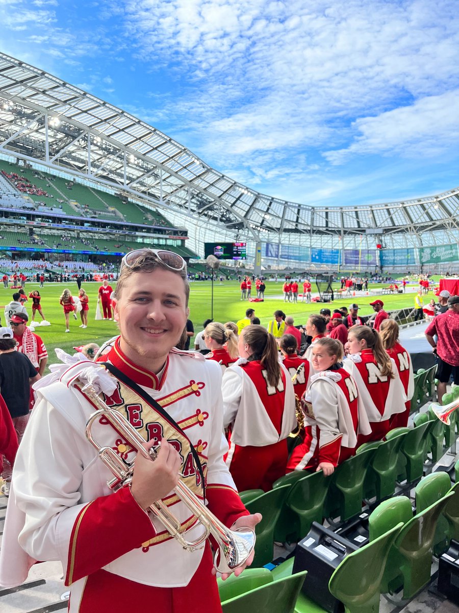 UNLTrumpets's tweet photo. Meet A Ranker, Matt Bigge!

Matt is a 5th-year Senior, double majoring in Computer Science and Music with a minor in Mathematics from Bellevue, NE!

Fun fact: He went to Houston this past summer for a NASA student research project. https://t.co/5dTPEeLCtk