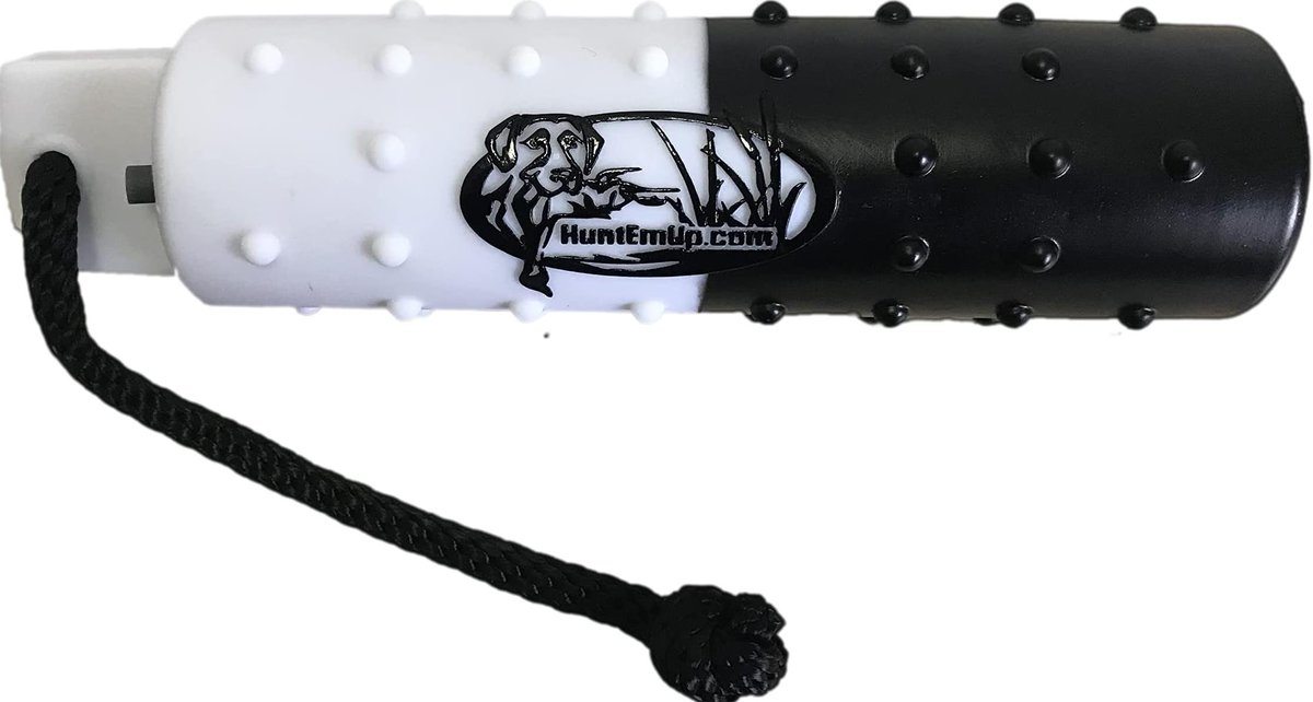 HuntEmUp Large Plastic Dog Training Bumper with Air Valve - Dog Retrieving Dummy - Black/White - Duck Dog Hunting Dog Retriev AY1RLUU

amazon.com/dp/B09N5DJ4F8?…