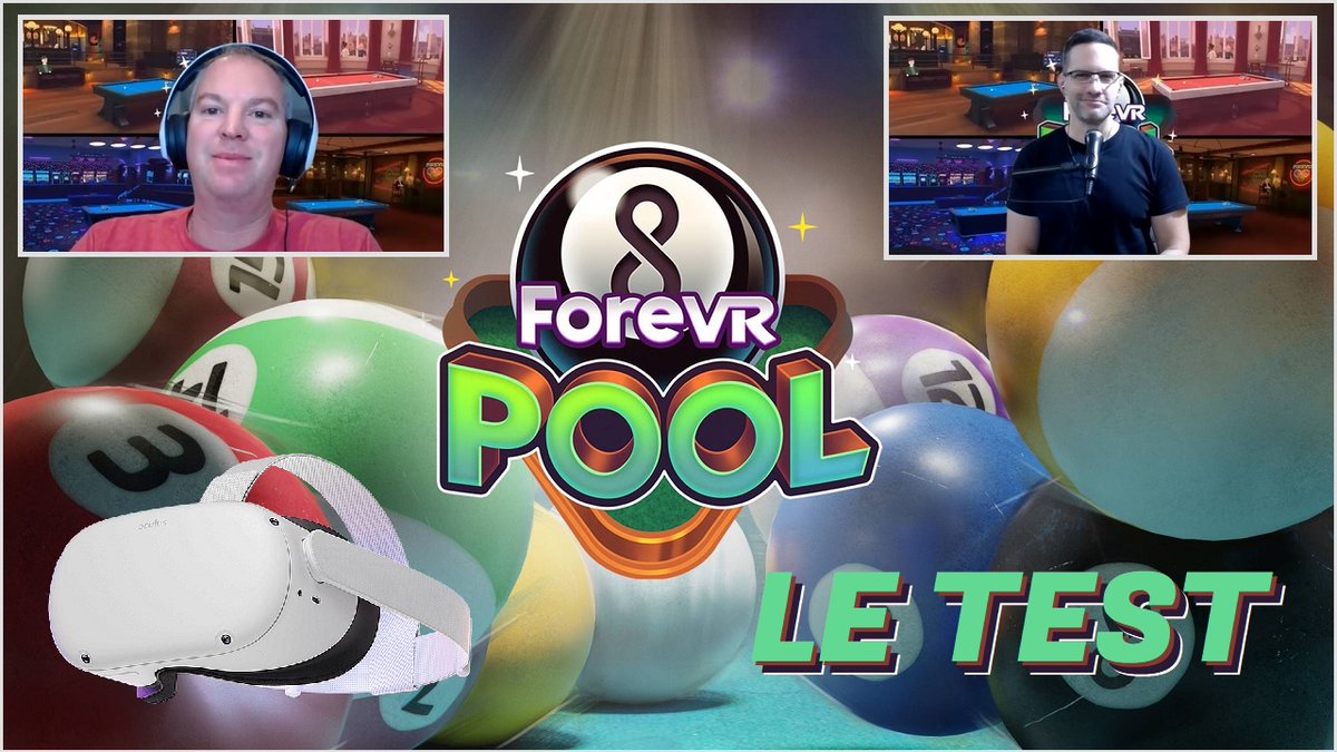 LeTusken's tweet photo. Voici l'avis du collaborateur @kevinparent1 sur le jeu ForeVR Pool testé sur Meta Quest 2 https://t.co/pUqSYG2kP5 #forevrpool @ForeVRPool https://t.co/VJQiNi3svF