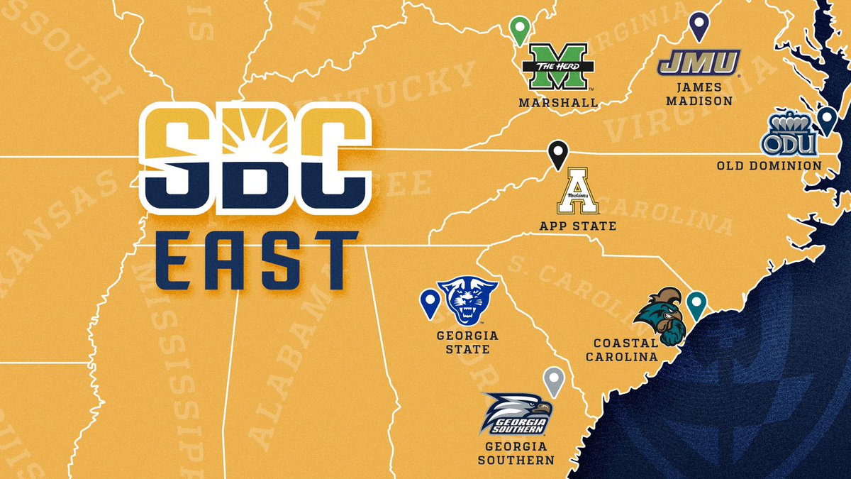 GATATinHorn's tweet photo. Every Football Team in the @SunBelt East Division has AT LEAST 50K Followers on Twitter:
#SunIsRising☀️
1. @AppState_FB 82.2K
2. @CoastalFootball 77.9K
3. @HerdFB 66.7K
4. @ODUFootball 66.1K
5. @GSAthletics_FB 64.5K
6. @JMUFootball 56.2K
7. @GeorgiaStateFB 50K https://t.co/Is3x2LBpWa