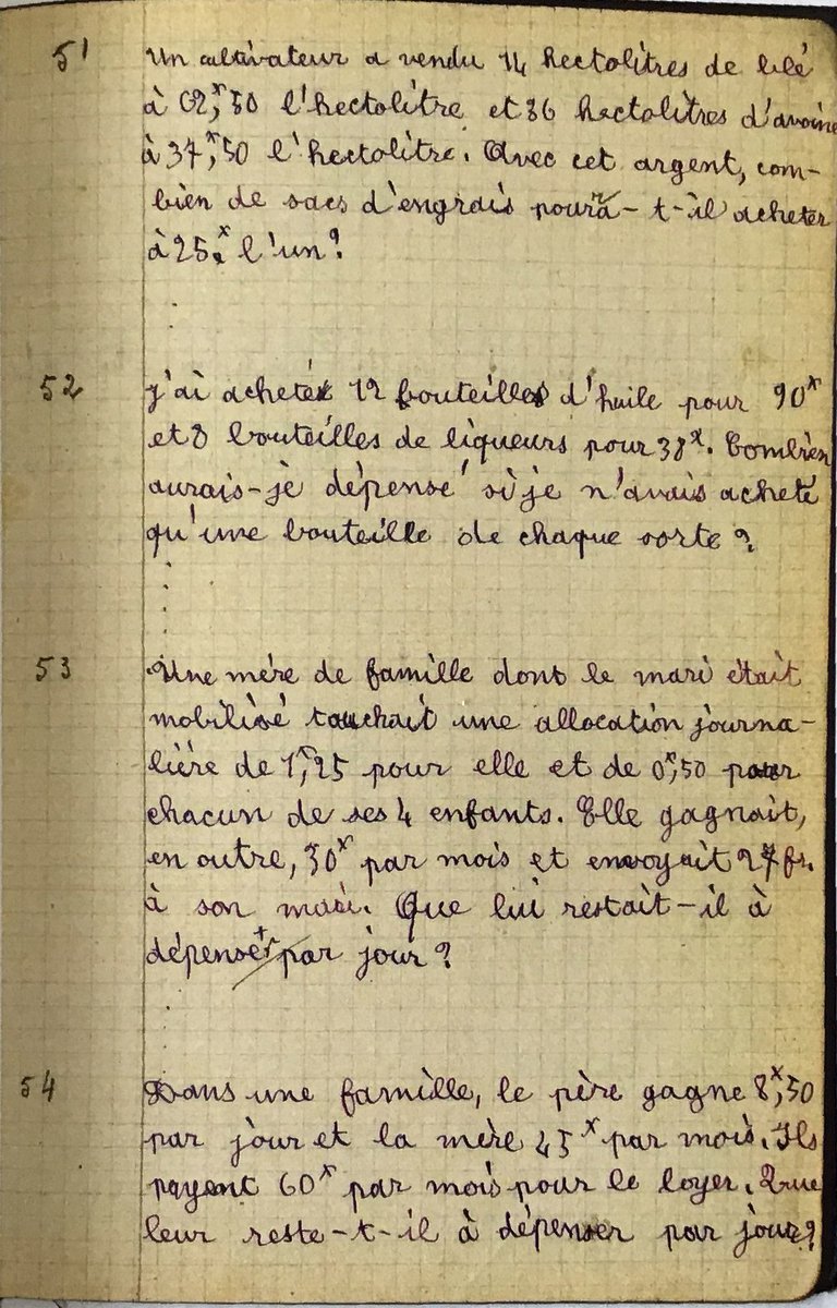 LilGirlBlueugz's tweet image. Dans le problème mathématiques numéro 54 qui date de 1920, la femme gagne 5,7 fois moins que l&apos;homme...on progresse ! 😉😅🤨
#autonomiefinanciere