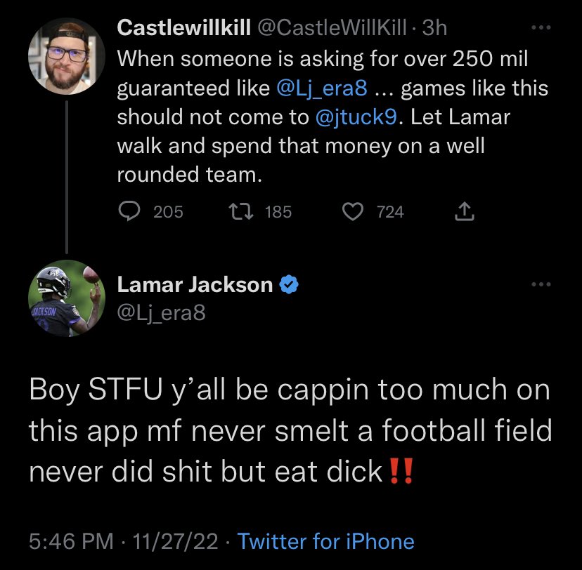 Flockville's tweet photo. Lamar Jackson is pissed. https://t.co/SuvX9twm7P
