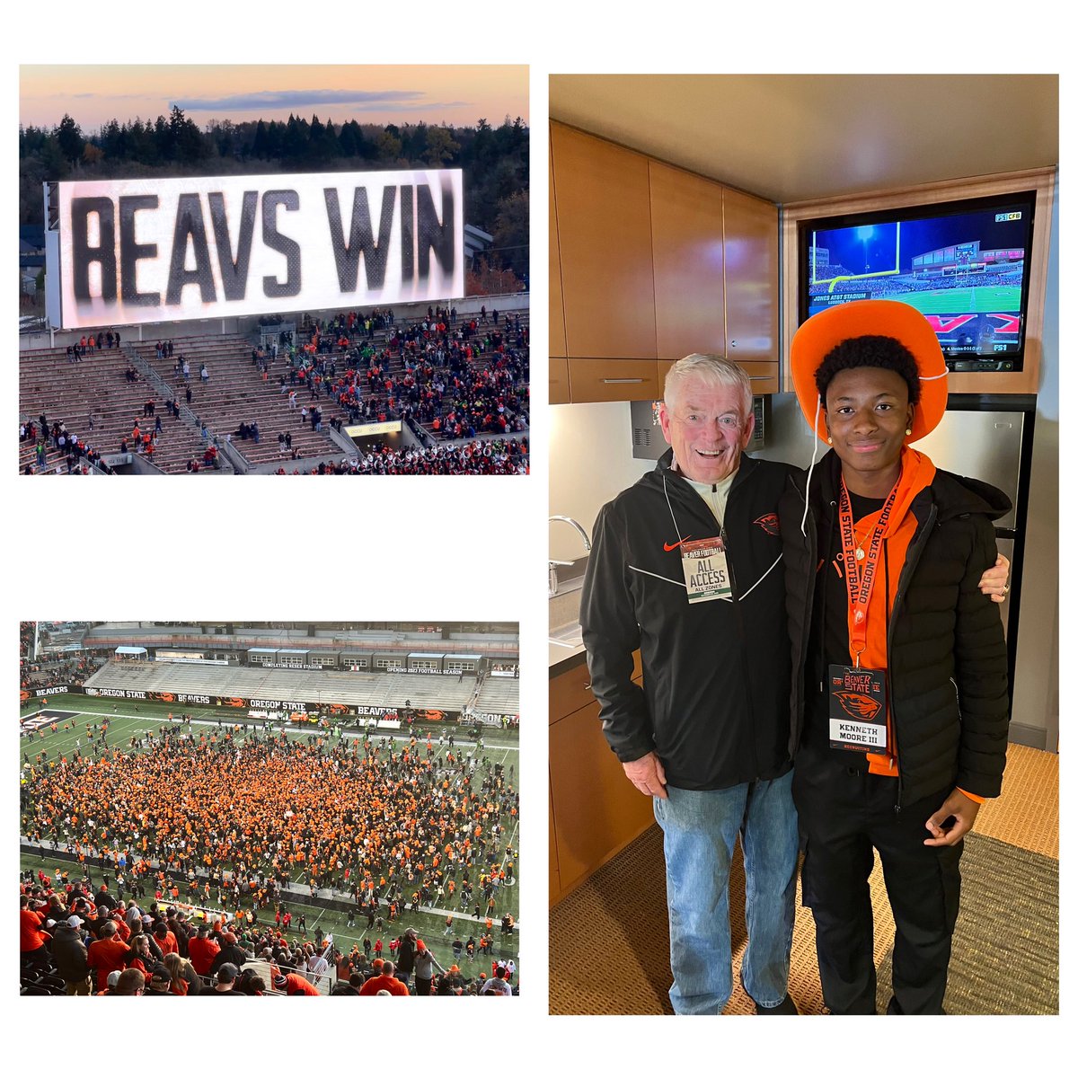 kenturx_21's tweet photo. Had an AMAZING time in Corvallis watching @BeaverFootball win the Civil War! Even had the honor of meeting the legendary Coach Erickson! Can’t wait to be back this spring! @CoachWozniakTE @Coach_Smith @kefenseh @BrandonHuffman @WRHitList @PGregorian @DaveKeefer #GoBeavs https://t.co/l2VqC95ght