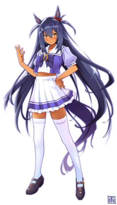 #いいニーハイの日 今年描いたニーソックスはこの2枚しか! 
