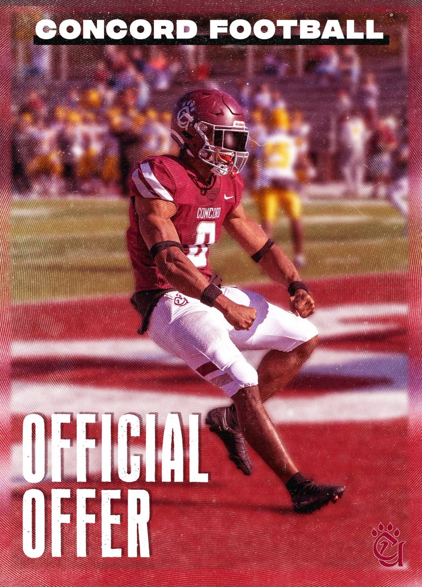 I’m excited to announce my 2nd D2 offer to <a href="/ConcordFootball/">Concord University Football</a> <a href="/CoachTimeSitala/">Coach Time Sitala</a> <a href="/CoachAbbasi/">Coach Abbasi</a> <a href="/Coach_HHarris/">Hunter Harris</a> <a href="/MJCFootball/">MJC Football</a>