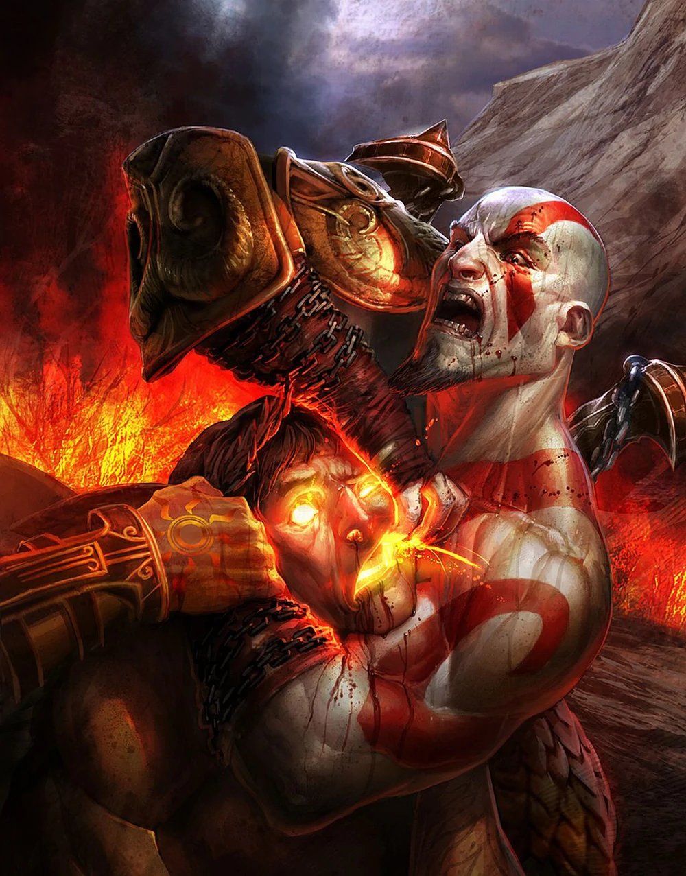 The Art of God of War on X: "Kratos vs Helios | Illustration God of War  III「2010」 https://t.co/7ziBoV4Y7a" / X