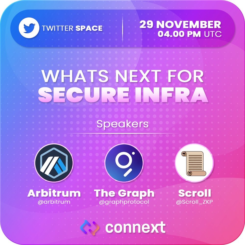 Scroll_CN's tweet photo. 📜#ScrollSpace 🏠

Scroll 高级研究员  @toghrulmaharramov 将参加由@Connext 主办的Twitter Space，讨论 Layer2 中信任最小化的基础设施重要性。

👥 &amp; ⏰：北京时间 12pm
@bermchain - @edgeandnode
@toghrulmaharram - @Scroll_ZKP
@dzack23 - @arbitrum

https://t.co/EaVbvTTMJf https://t.co/jFQyR0VAOt